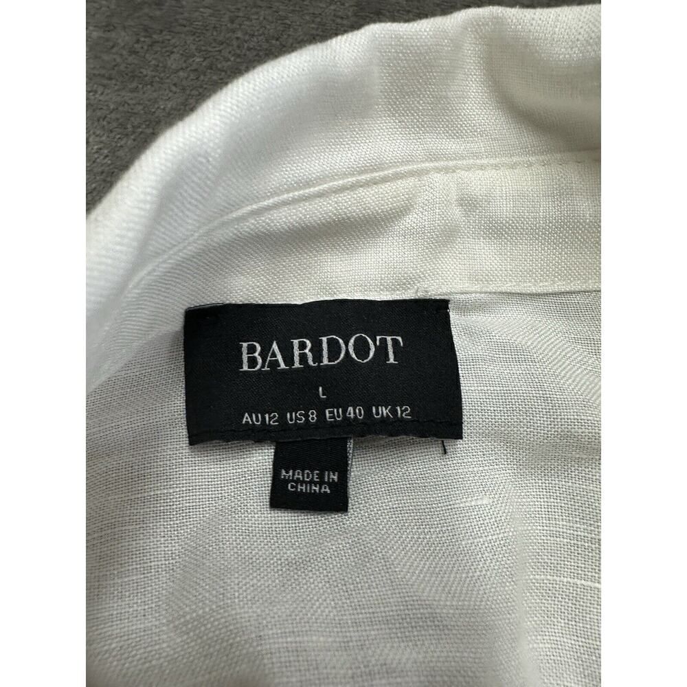 NWT Bardot The Mini Shirt Dress In Ivory LARGE - Picture 13 of 15